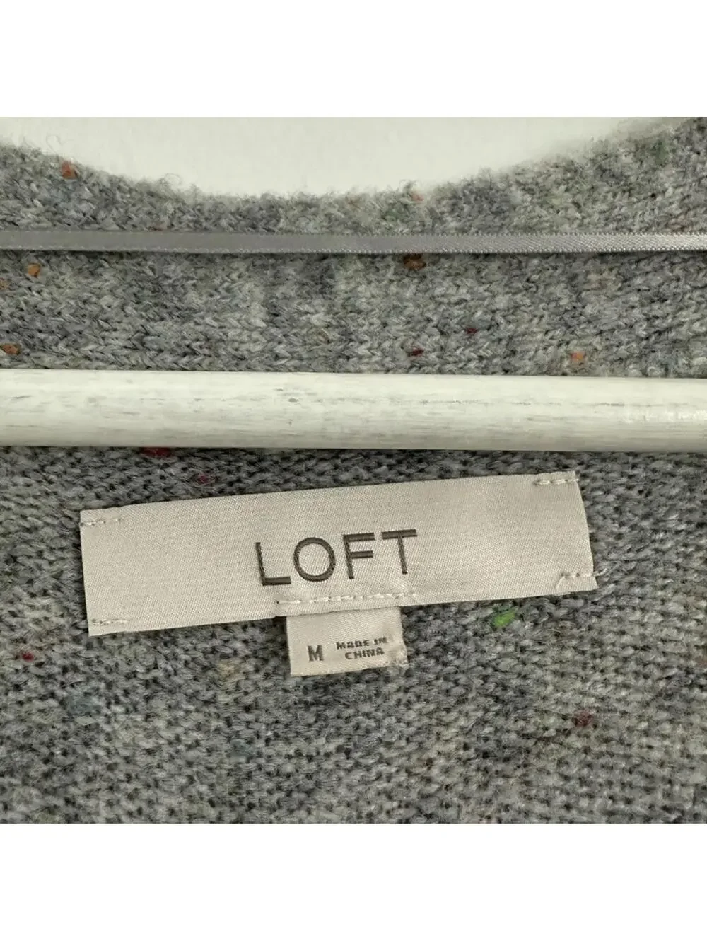 LOFT Duster Cardigan Gray Sweater Women's Size M
